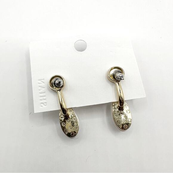 Shian Silver 925 Stud Post Pierced Earrings Pearl Drop Dangle NWT White Summer - Picture 2 of 10